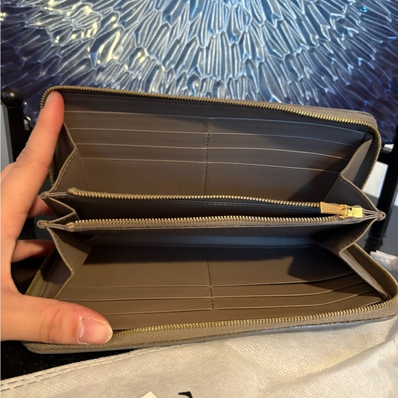 Celine Like New Gray Leather Long Zip Wallet - Picture 3 of 6
